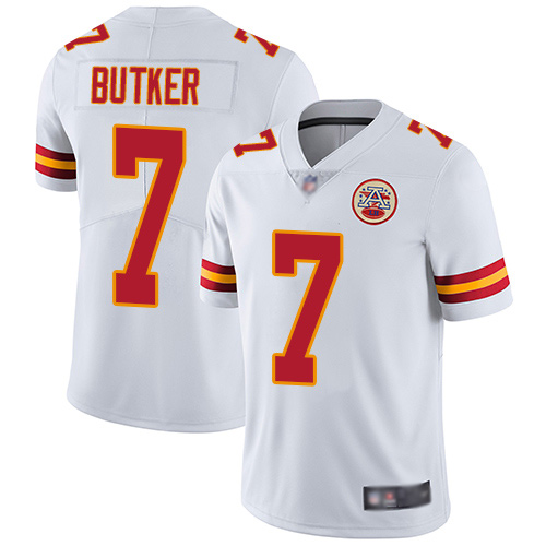 Youth Kansas City Chiefs #7 Butker Harrison White Vapor Untouchable Limited Player Football Nike NFL Jersey